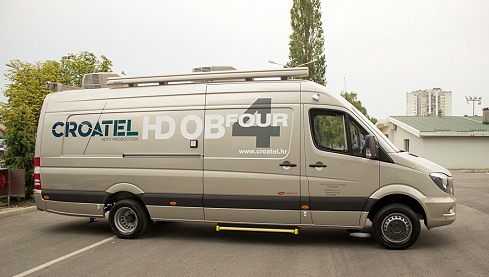 Croatel HD OB4 van offering live camera production facilities.